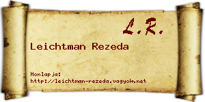 Leichtman Rezeda névjegykártya